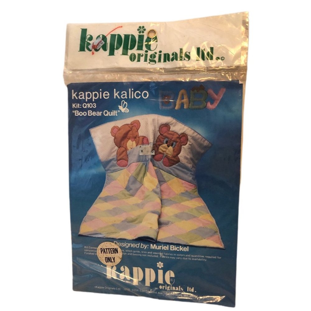 Vintage 1979 KAPPIE KALICO ORIGINALS Bear QUILT